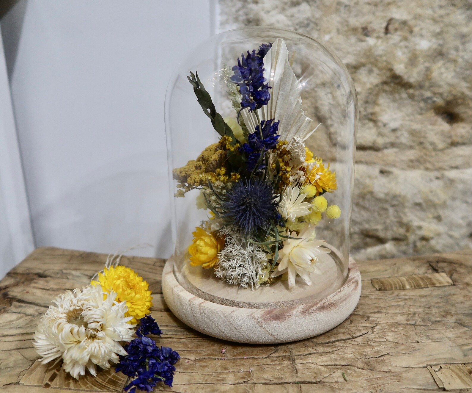 Wreath in dried flowers flowering globe Positano Etsy