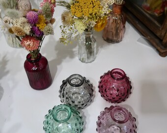 Small vase ball made of recycled glass, colours of your choice