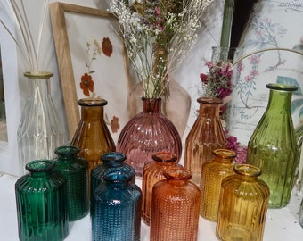 Petit vase en verre recyclé, coloris au choix