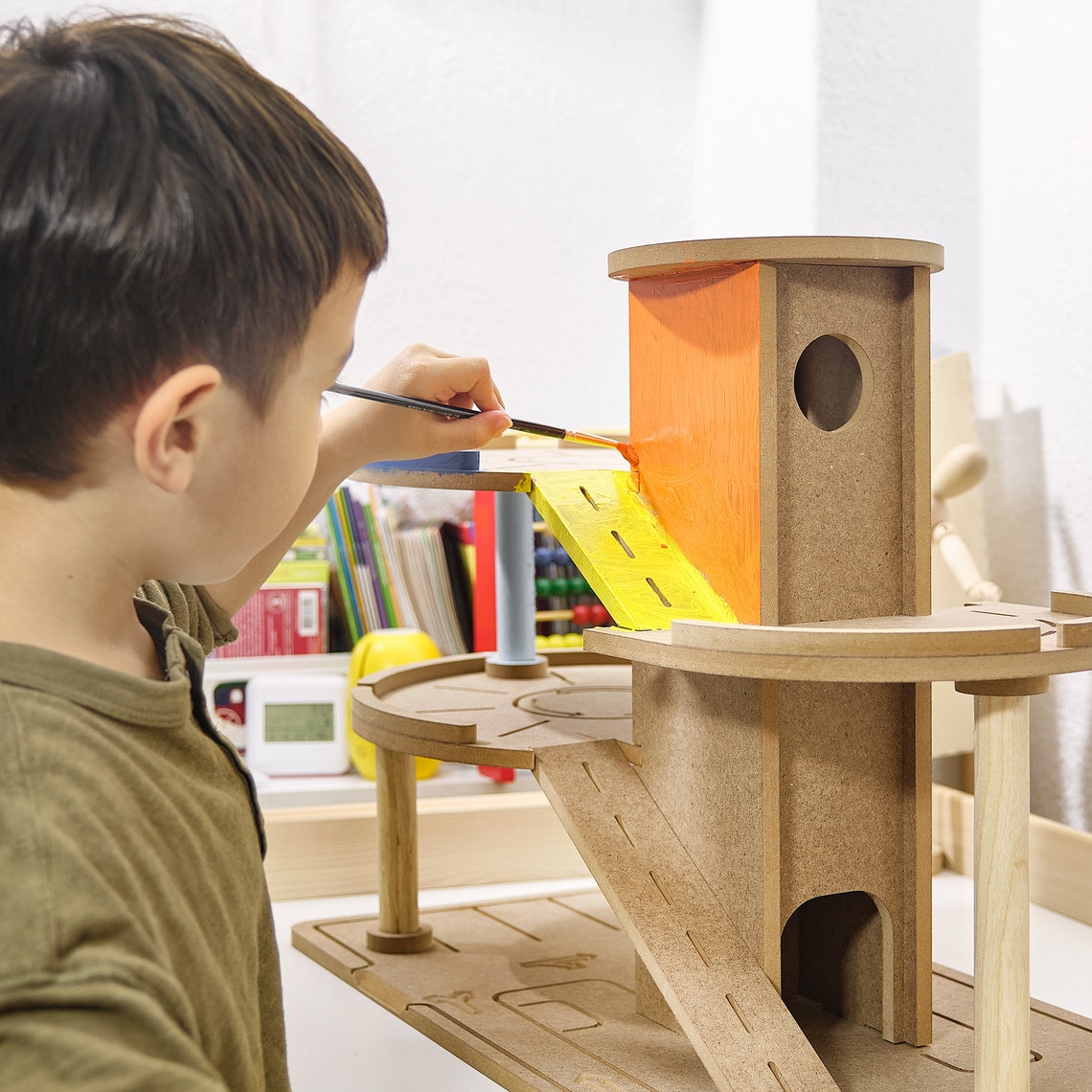Wooden Parking Garage Ramp Matchbox Cars Play Set Car Garage Etsy