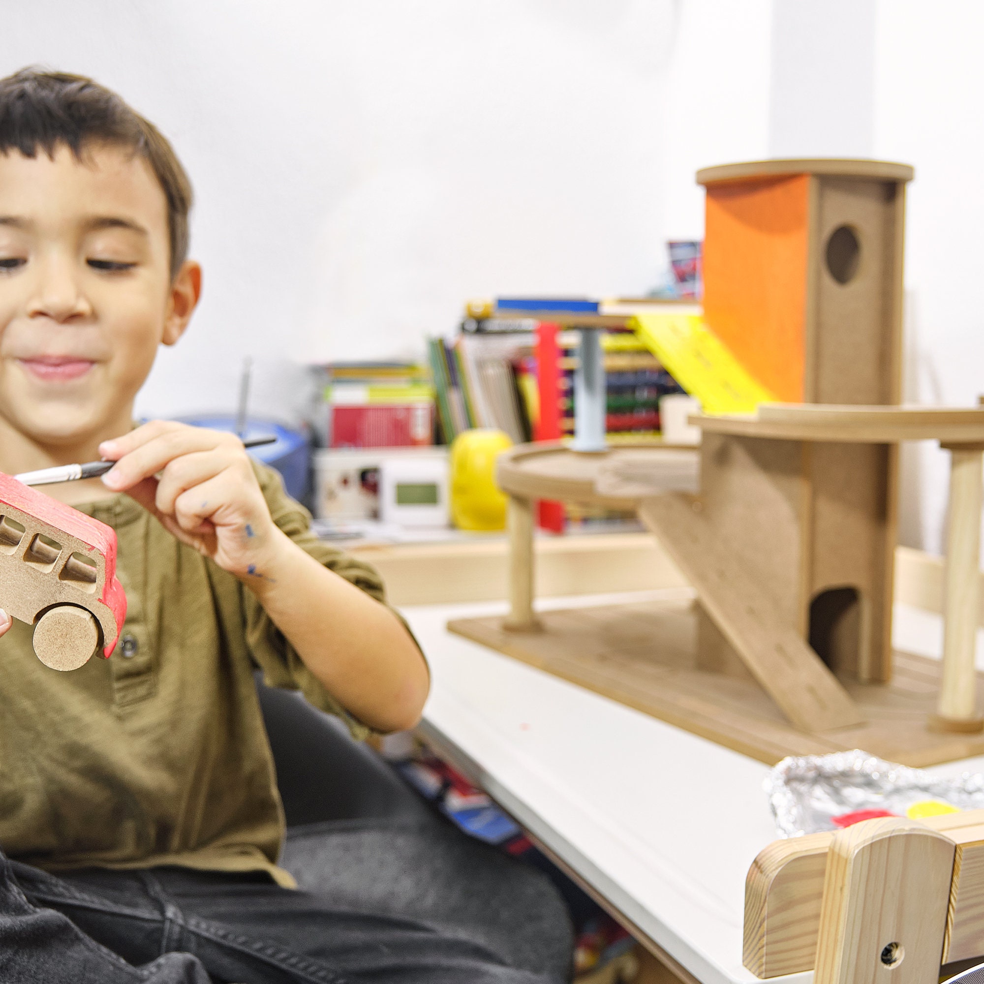 Wooden Parking Garage Ramp Matchbox Cars Play Set Car Garage Etsy