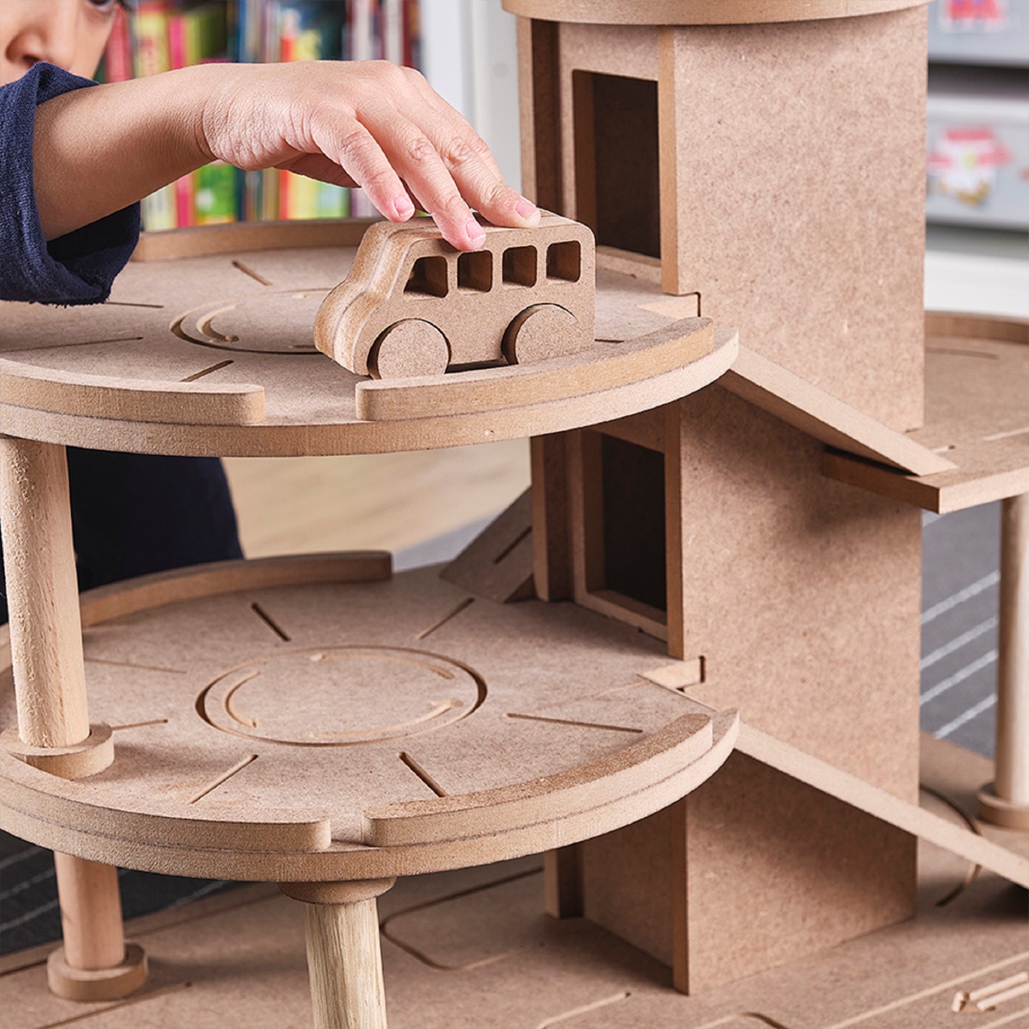 Wooden Parking Garage Ramp Matchbox Cars Play Set Car Garage Etsy