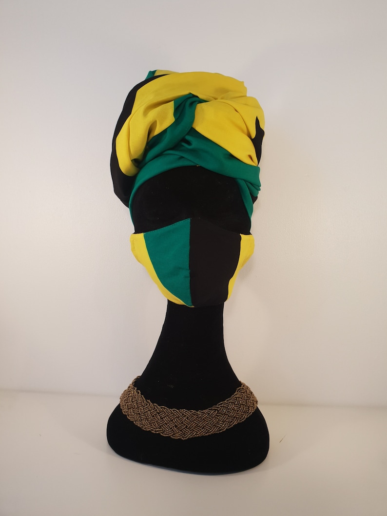 Jamaican Flag Head Wrap / Mask Etsy