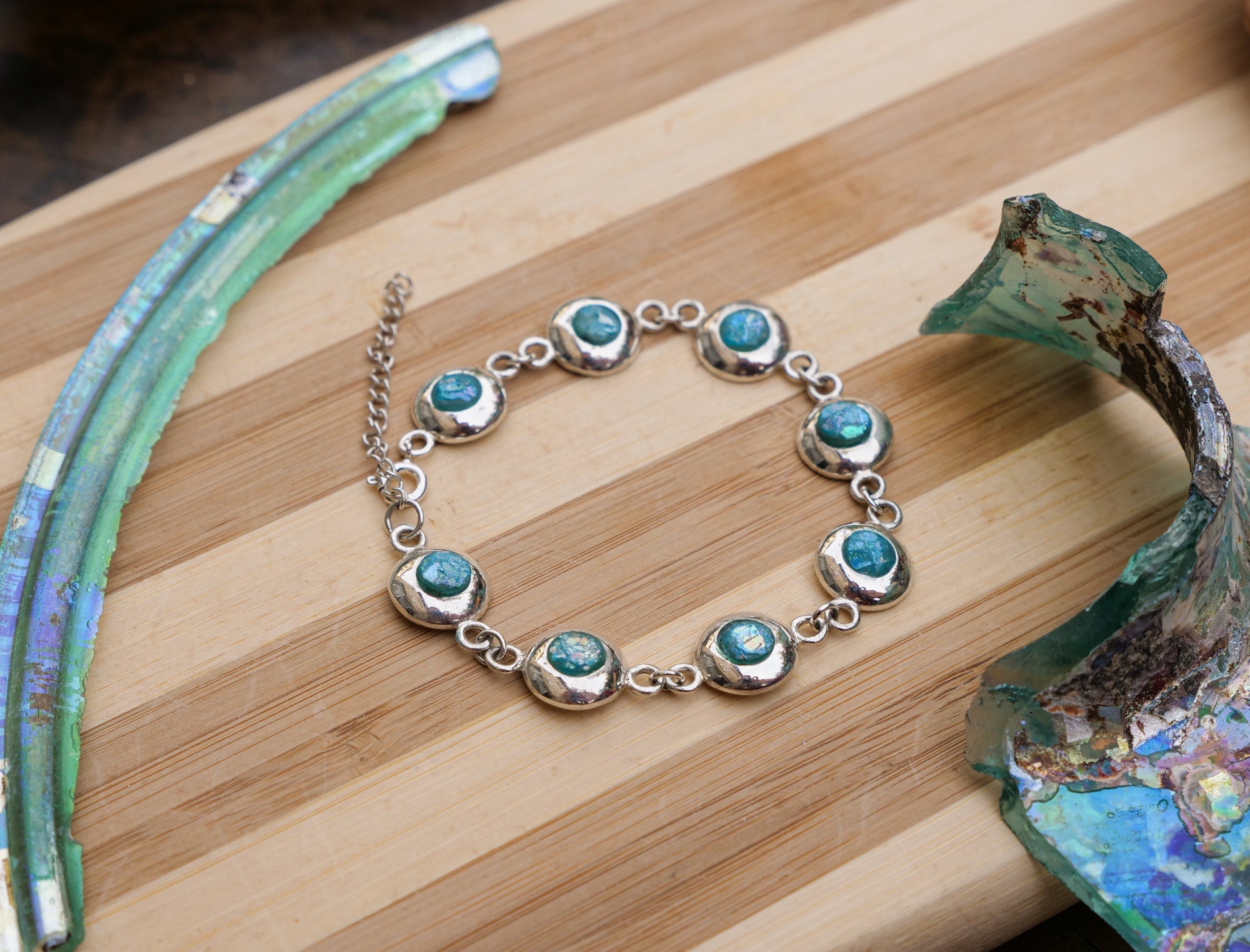 Roman Glass Bracelet for Woman Ancient Roman Glass Jewelry Israeli
