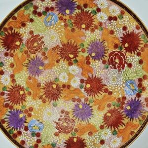 Koshida Satsuma Multiflori Tausend Blume 10" Ladegerät Teller Handbemalt