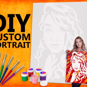 Painting kit for creating your own portrait Great mothers day gift Wonderfull gift for her