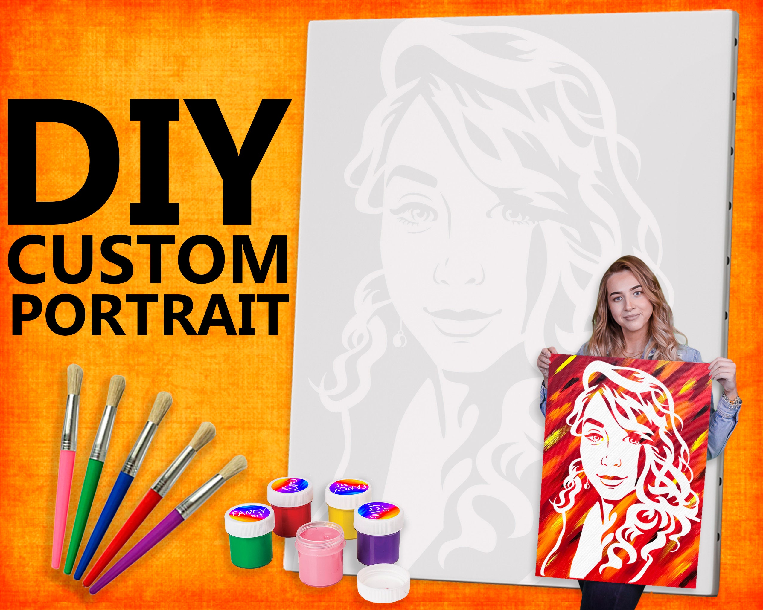 Painting kit for creating your own portrait Great mothers day gift