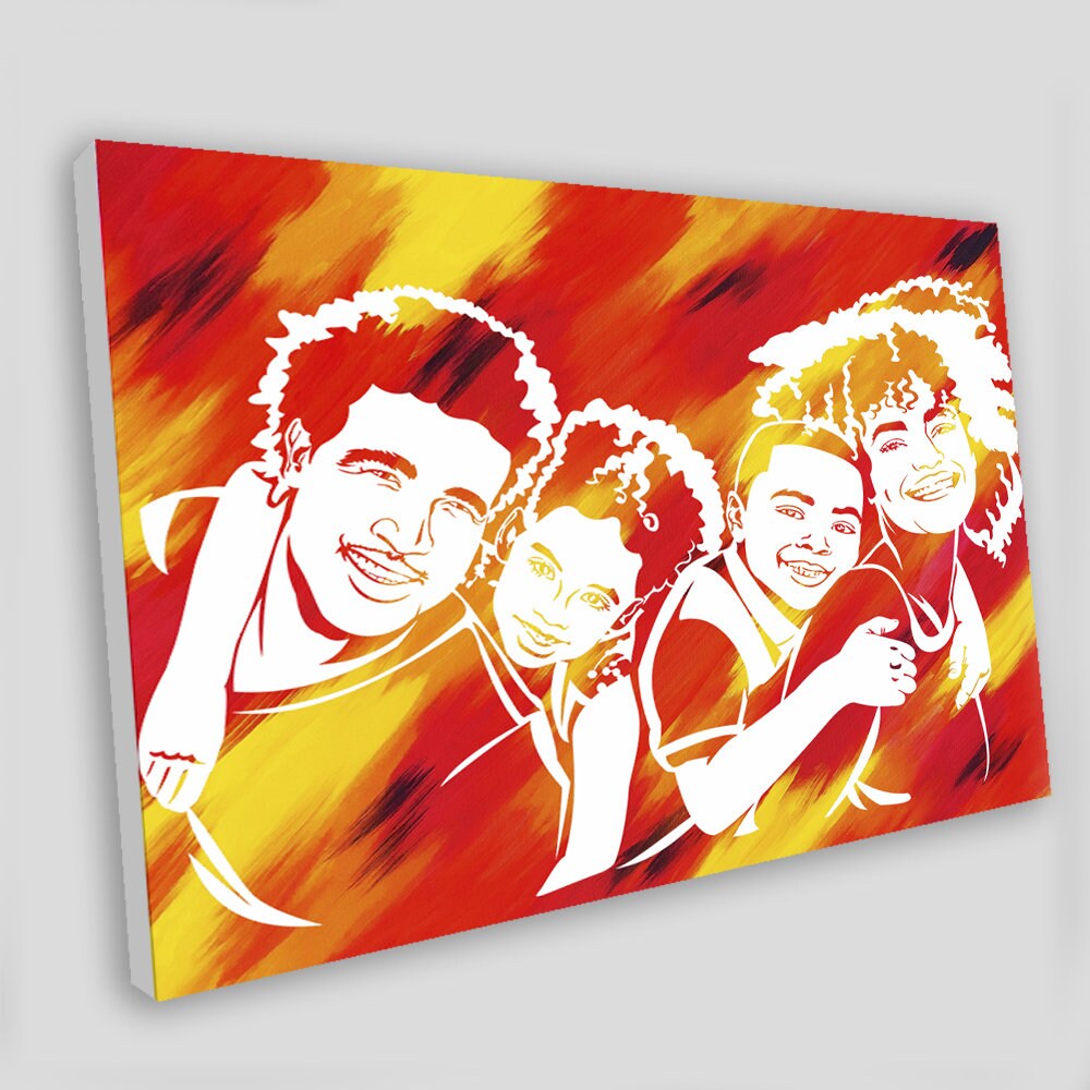 Family Portrait, Custom Family Stencil Portrait, Family Portrait gift, Dad Mom Gift, Family portrait from photos, Portrait on Canvas