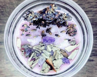Vela de lavanda y salvia