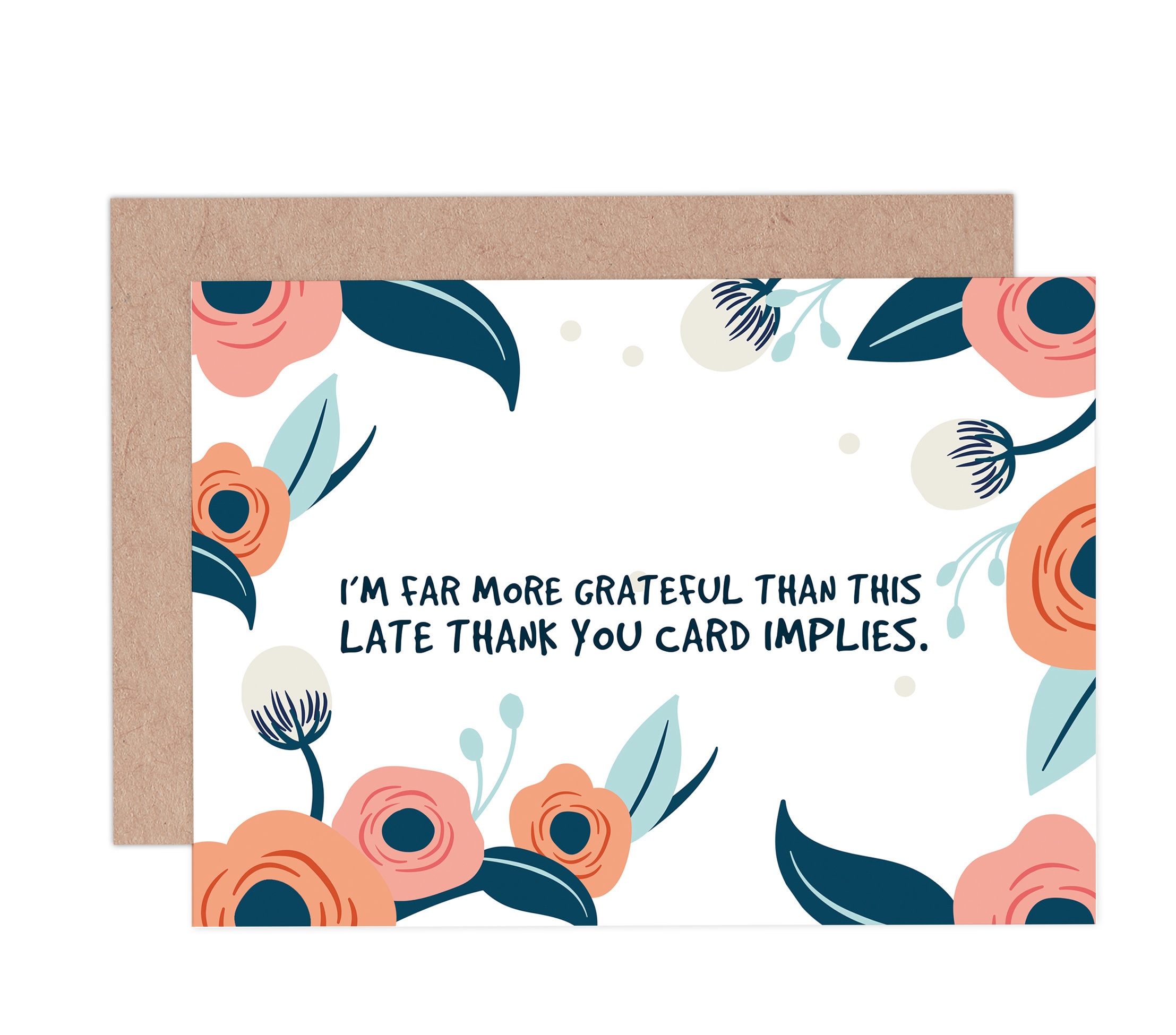 Late Thank You Card Printable Belated Thank You Funny Thanks Etsy