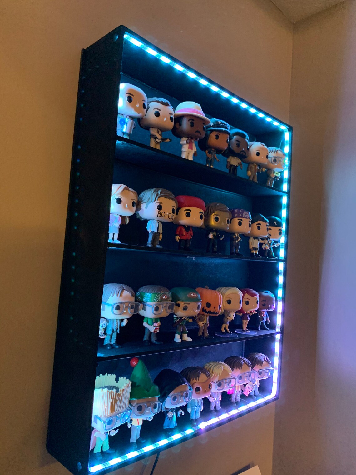 Custom FUNKO Pop LED Lights Wooden Shelf Display Out of Box | Etsy