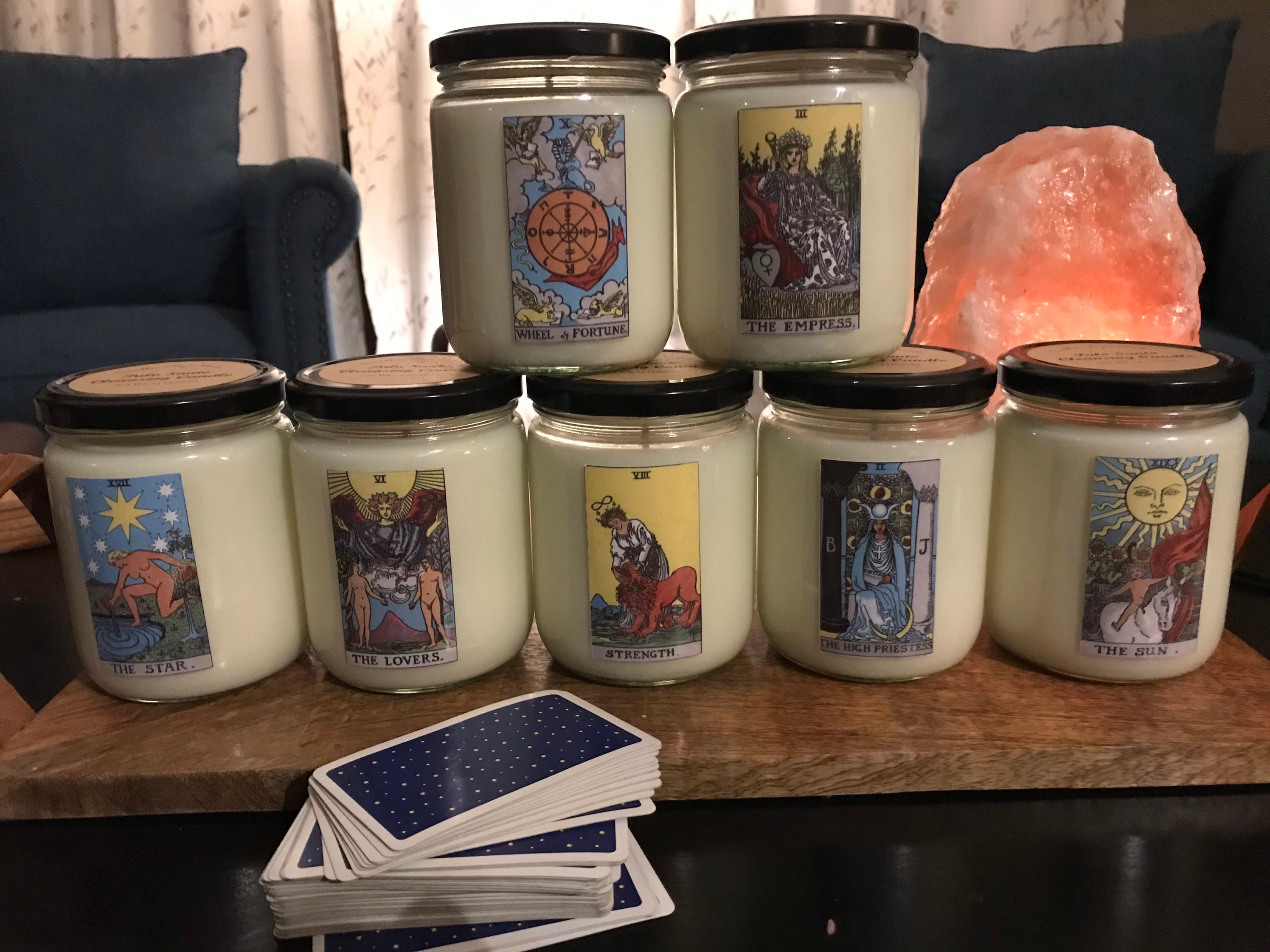 Tarot Candle Crystal Candle Divination Cleansing Gift - Etsy Australia