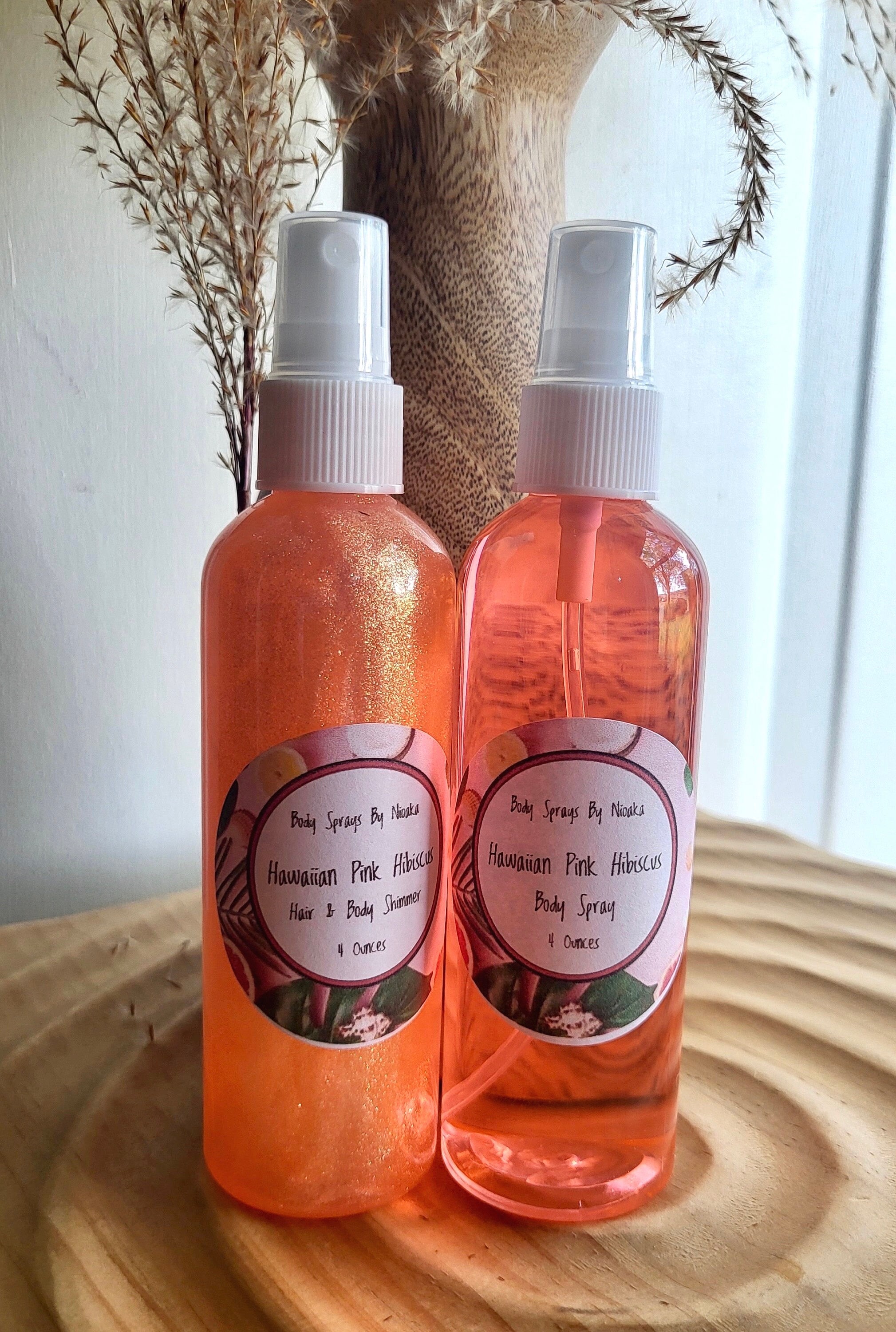 Shimmer Body Spray Set: Variety Fragrances, Hair & Body Mist (4 oz Bottles)