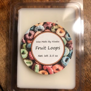 Fruit Loops Scented Wax Melts: Strong, Sweet Aroma