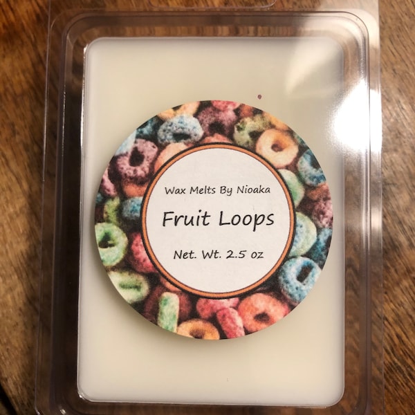 Fruit Loops | Wax Melts | No Wick | Sweet | Strong Scent | Cute Gift Idea | Great for any room |