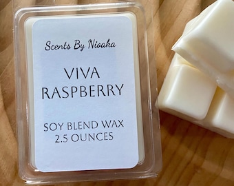 Viva Raspberry | Wax Melts | Raspberry | Fruity | Floral | 2.5 oz clamshell | Soy/para blend wax | High Fragrance Load | Raspberry Tart