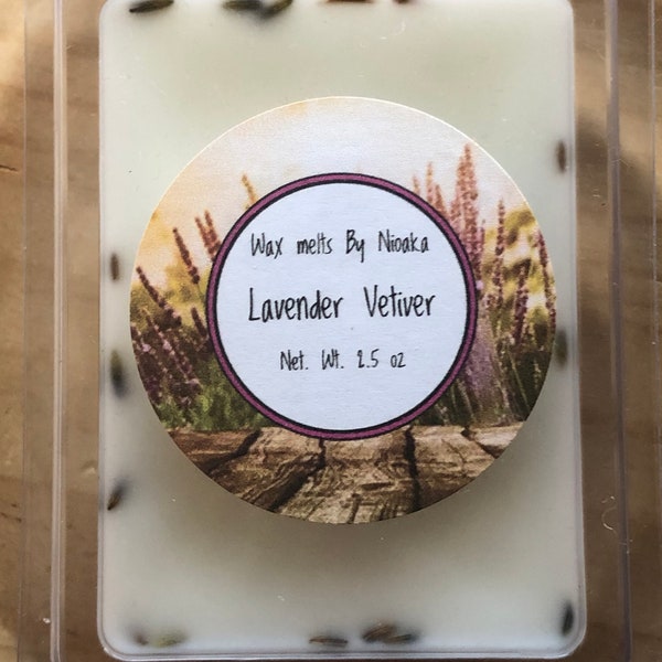 New Fragrance | Lavender Vetiver | Wax Melts | Strongly scented | Fresh | Floral | Earthy | 2.5 ounce | Long Lasting