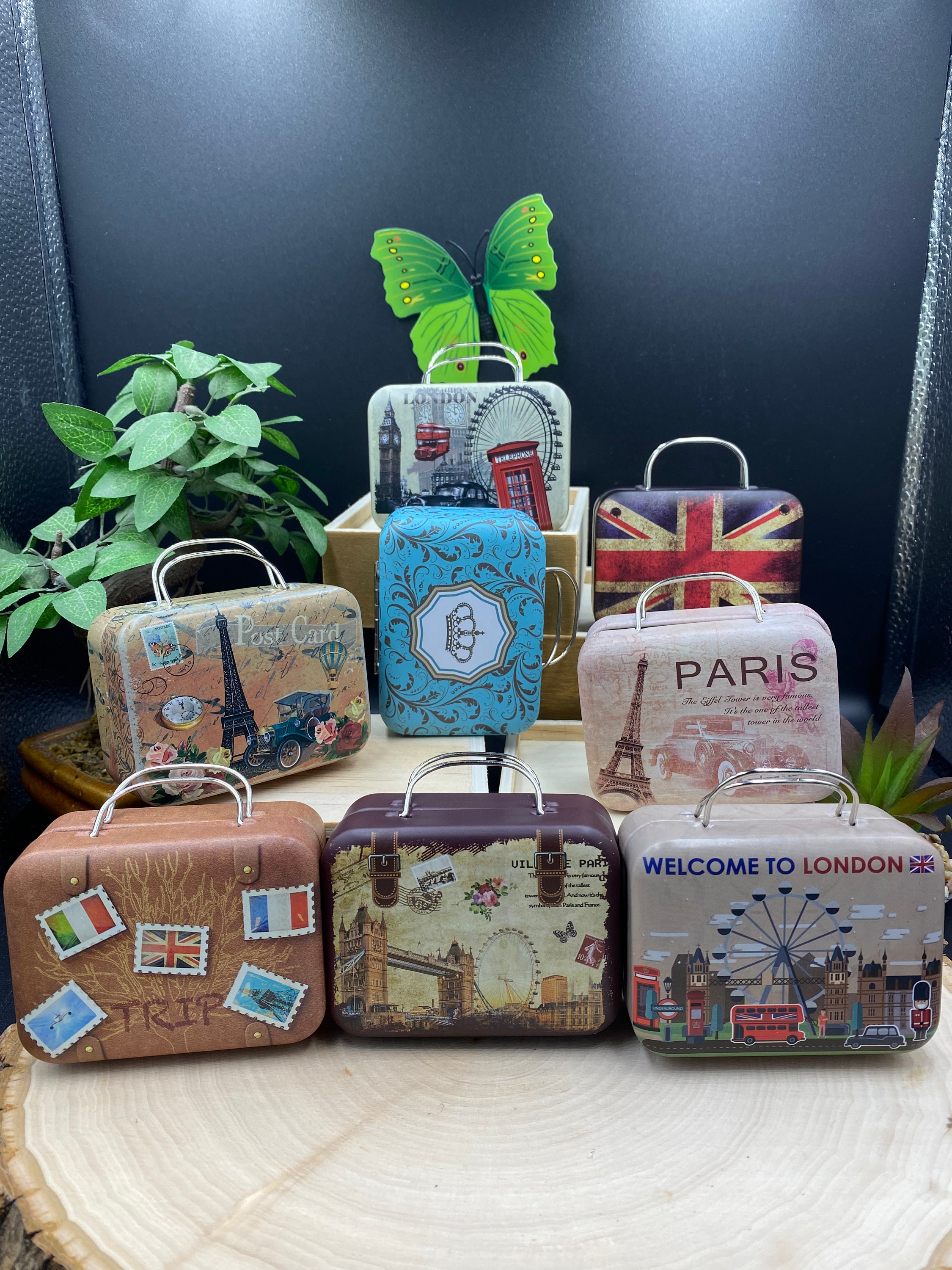 Dollhouse Miniatures (L2) LV Travel Luggage bags 1/12 handmade Bag