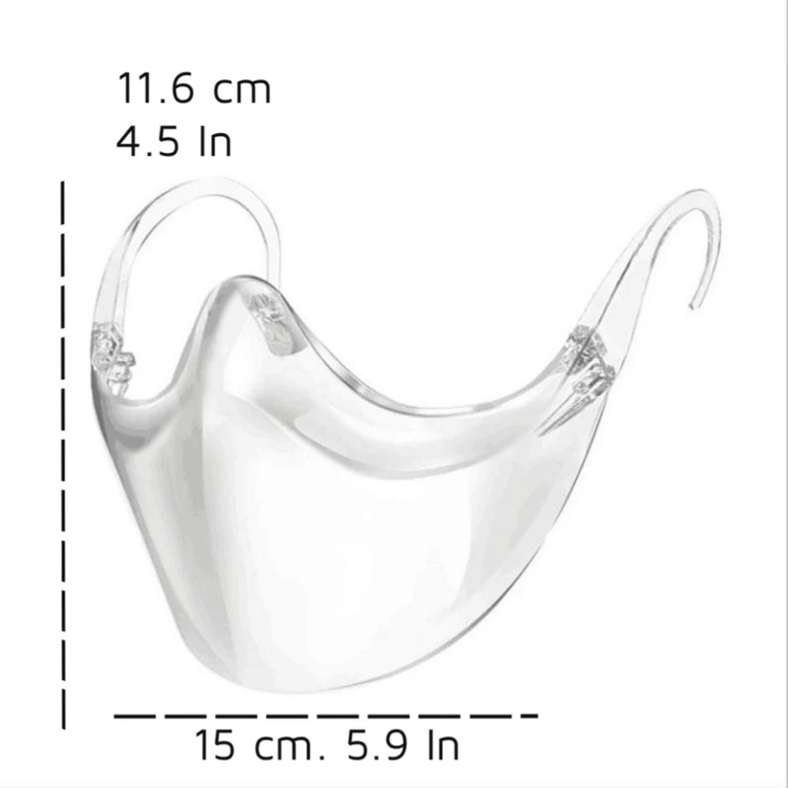 Large and Small Size Face Shield Mask Transparent Mens and Womens Clear