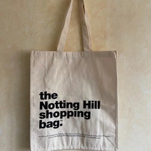 Notting Hill Tote Bag - Original | Canvas Bag | Grocery Shopping Bag | Book Bag | Eco Cotton Jute Reusable Bag | Multiple Designs Available