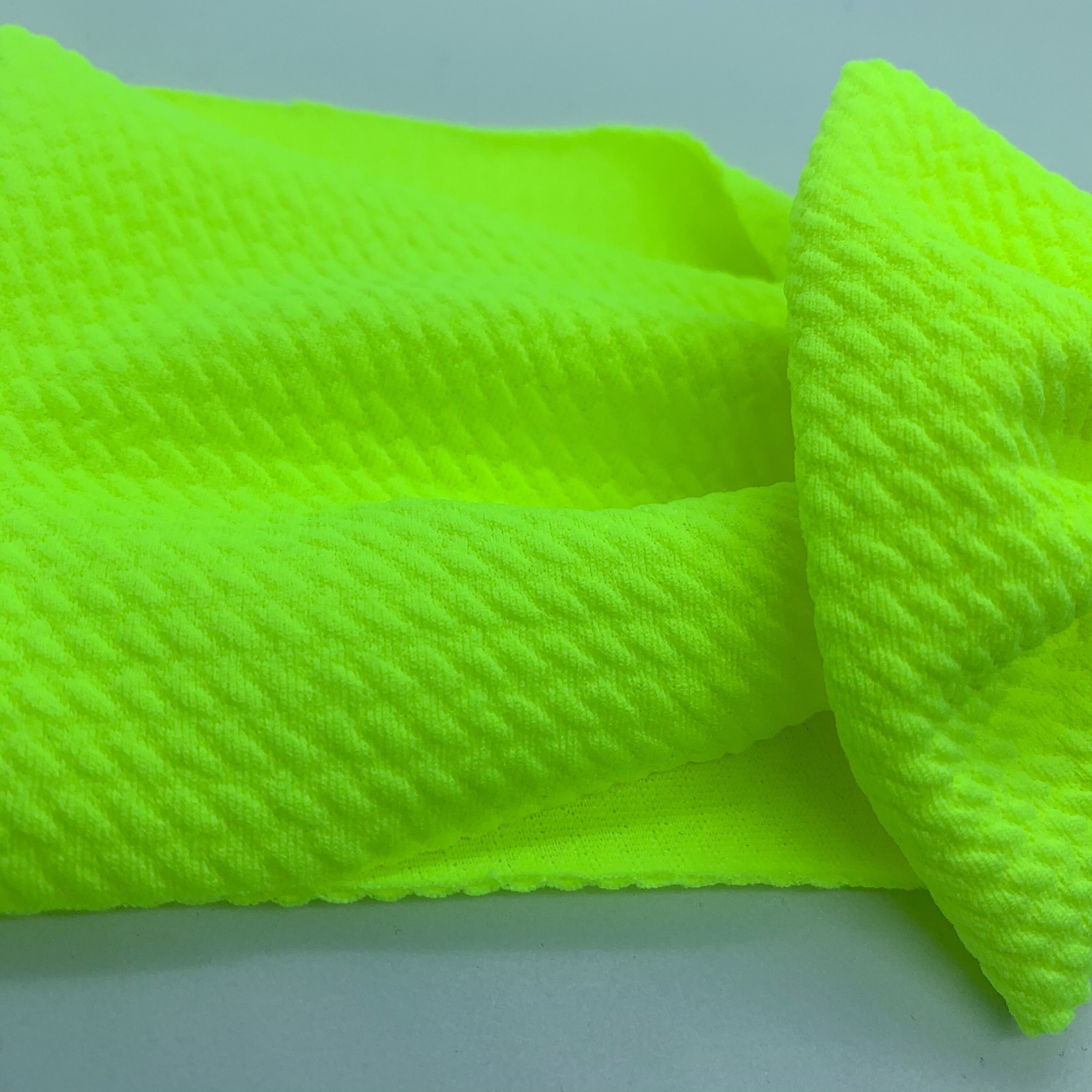 NEON YELLOW Solid color stretchy fabric headband headwrap Etsy