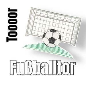 Tor Fußballtor Applikation für Schultüte Kleidung Taschen zum aufbügeln Collage und super kreativ für Fußball Fans Bügelbild Patch Aufbügler