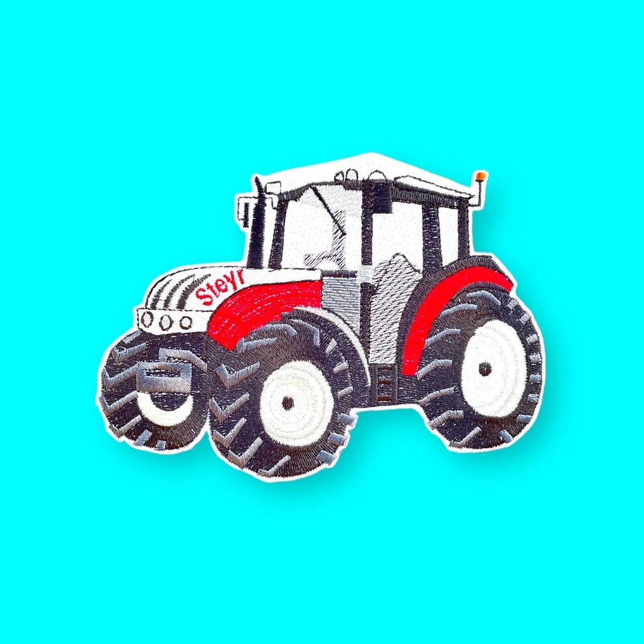Bügelbild Traktor – Gestickter Aufnäher, 8,5 X 5,6 Cm, Für Kleidung & Basteln