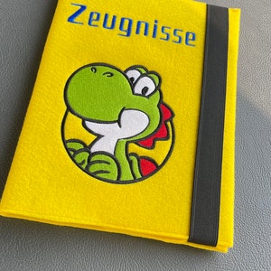 Zeugnismappe Joshi individuell personalisierbar ein tolles Namens Geschenk zum Schulanfang/ erstes Zeugnis Gamer Nintendo Super Mario Luigi