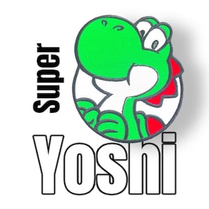 Yoshi Party Super Mario und Luigi Applikation f. Schultüte Aufbügler Aufnäher Patch Kleidung Taschen Jacken 2 Größen Joshi Dino Peach Bowser