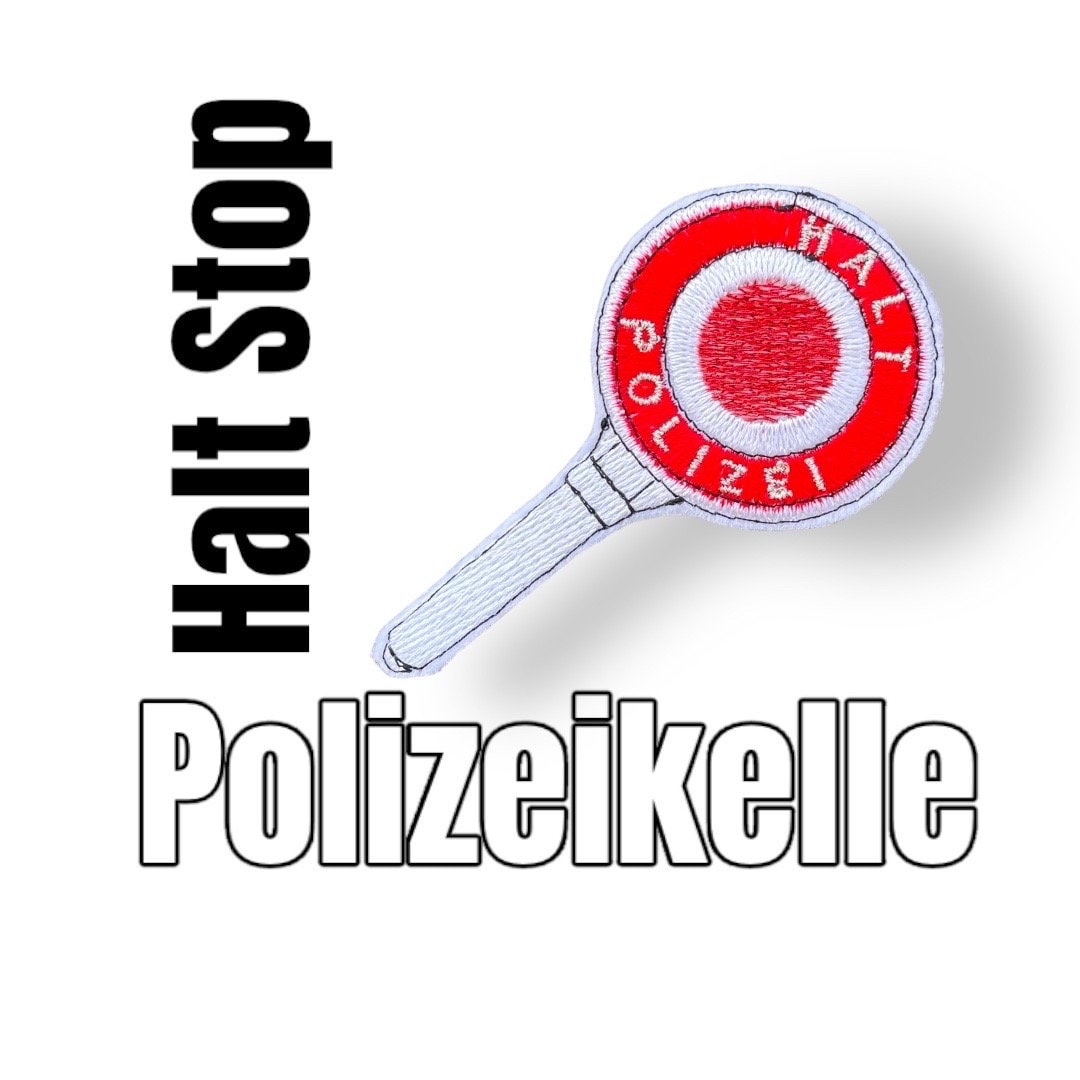 Polizeikelle - Halt Polizei Stock-Foto