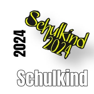 Schulkind 2024 "Style" patch application for school cones sugar cone on black washable felt with melting foil for ironing on in many colors