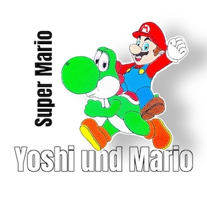 Super Mario und Yoshi Applikation Schultüte Patch Kleidung Taschen Jacken  Superheld Pin Schulanfang aufbügeln Luigi Yoshi Bowser Peach Todd