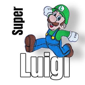 Luigi Super Mario Applikation für Schultüte Patch für Kleidung Taschen Jacken  Superheld Pin Schulanfang aufbügeln Luigi Yoshi Bowser Peach
