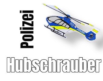 Police helicopter application for the school cone police patch iron-on image pin for clothing bags to iron on patch white
