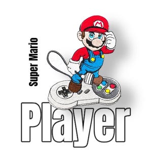 Super Mario Player Applikation für Schultüte Patch für Kleidung Taschen Jacken  Superheld Pin Schulanfang aufbügeln Luigi Yoshi Bowser Peach