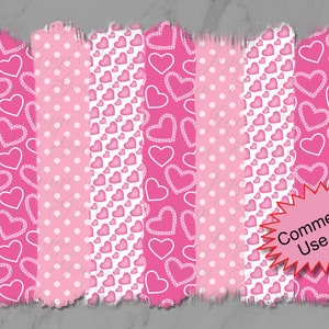 Valentine&#39;s Day background sublimation, Heart brush strokes sublimation png, Pink background sublimation png, Pink Brush strokes