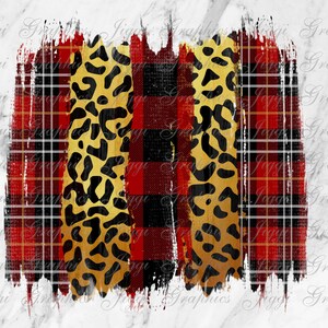 Christmas buffalo plaid background sublimation, leopard and plaid brush strokes background sublimation, brush stroke sublimation background