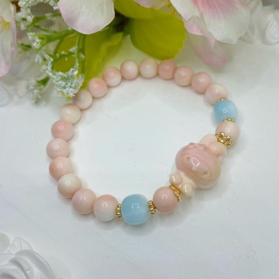 196  クイーンコンクシェルウサギ ☆一点物☆置き石貝殻 クイーンコンクシェル No.83