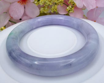 天然ラベンダージェダイトバングル タイプA 52mm 認定グレードA