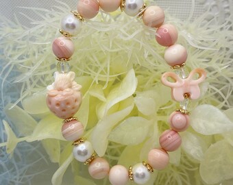 DIY Handmade Queen Conch Shell Rabbit Bunny Bracelet