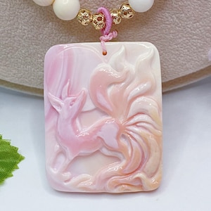 Queen Conch Shell Nine Tailed Fox Necklace Queen Conch Shell DIY Handmade