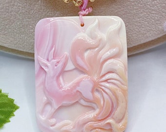 Queen Conch Shell Nine Tailed Fox Necklace Queen Conch Shell DIY Handmade