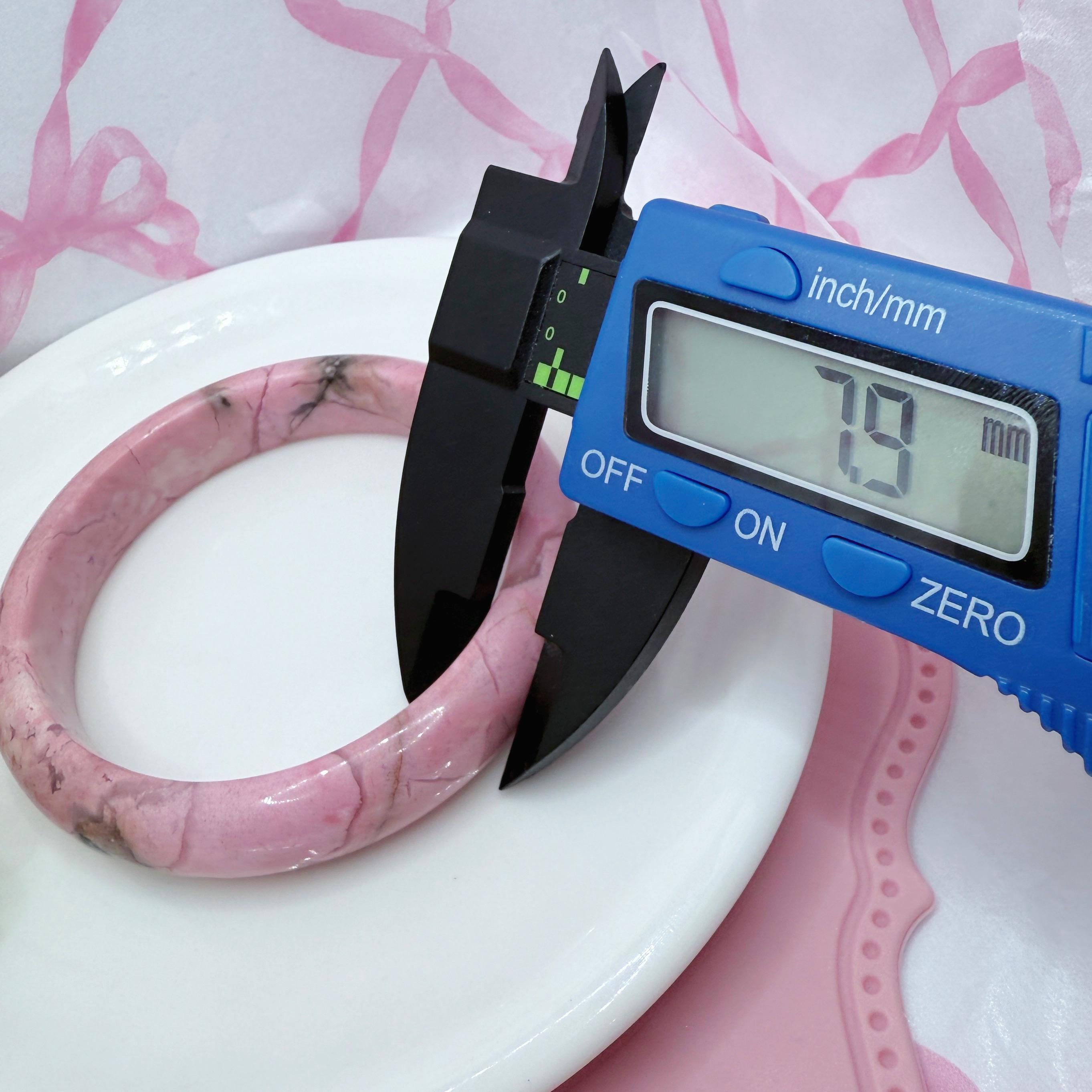 本物のピンクロードナイトバングル 54mm 天然ローズストーン