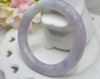 57.5 mm 認定タイプ A 100%天然の氷のような水のような黄色紫色の翡翠
