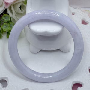 Genuine Purple Jadeite Bangle: Certified Type A Jade 55mm