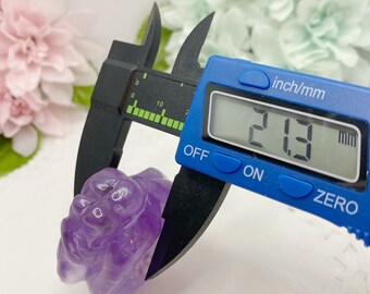 天然アメジスト九尾狐の彫刻 - 手彫りの紫水晶狐像 - Etsy 日本