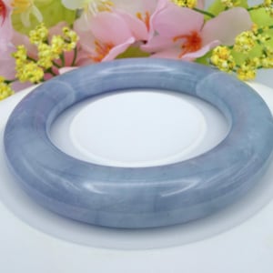 Natural Type A Lavender Jadeite Bangle Size 52mm Real Purple Jade Bracelet