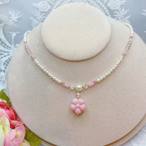 Queen Conch Shell Freshwater Pearl Necklace DIY Handmade