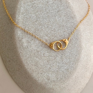 collar bañado en oro con colgante de sobre / cadena de eslabones de oro con colgante de corazón / collar de oro carta de amor / collar de regalo