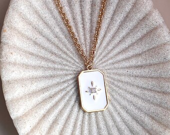ネックレス・ペンダント Goti Long Necklace With Gold-Plated Geometric Pendant Trendy Long Gold Rectangle Necklace; Brushed Gold Open Frame